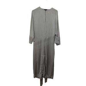 COS Gray Viscose Architectural Midi Dress‎ 8 Minimalist Scandi Quiet Luxury